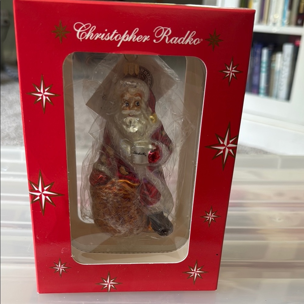 Christopher Radko Festive Santa Ornament